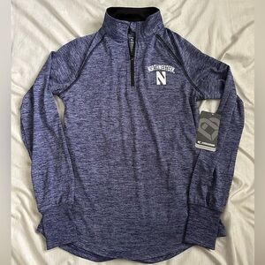 Northwestern Wildcats Bikram Lightweight Fitted Quarter-Zip Long Sleeve Top